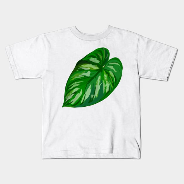 Philodendron 'Plowmanii' Kids T-Shirt by csikarskie